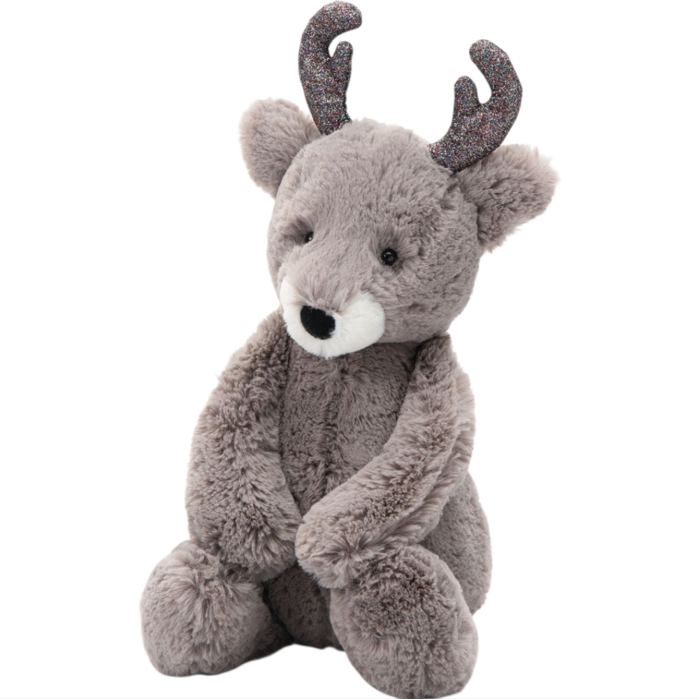 *RETIRED* JELLYCAT Bashful Glitz Reindeer - Christmas Grey Sparkle Deer Jellycat
